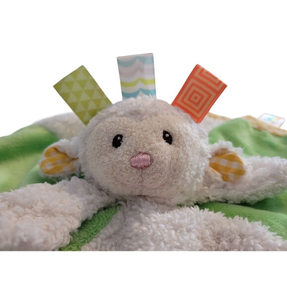 Mary Meyer Taggies Sherbet Lamb Character Security Blanket 12" x12" READ DESCRIP - Picture 2 of 5